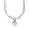 Sterling Silver Rolo Chain  with a Heart Toggle Charm and Rhodium Plating